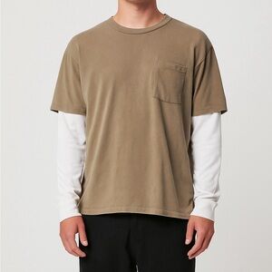 PacSun | Men’s Duo Layered Long Sleeve Pocket T-Shirt | Size L
